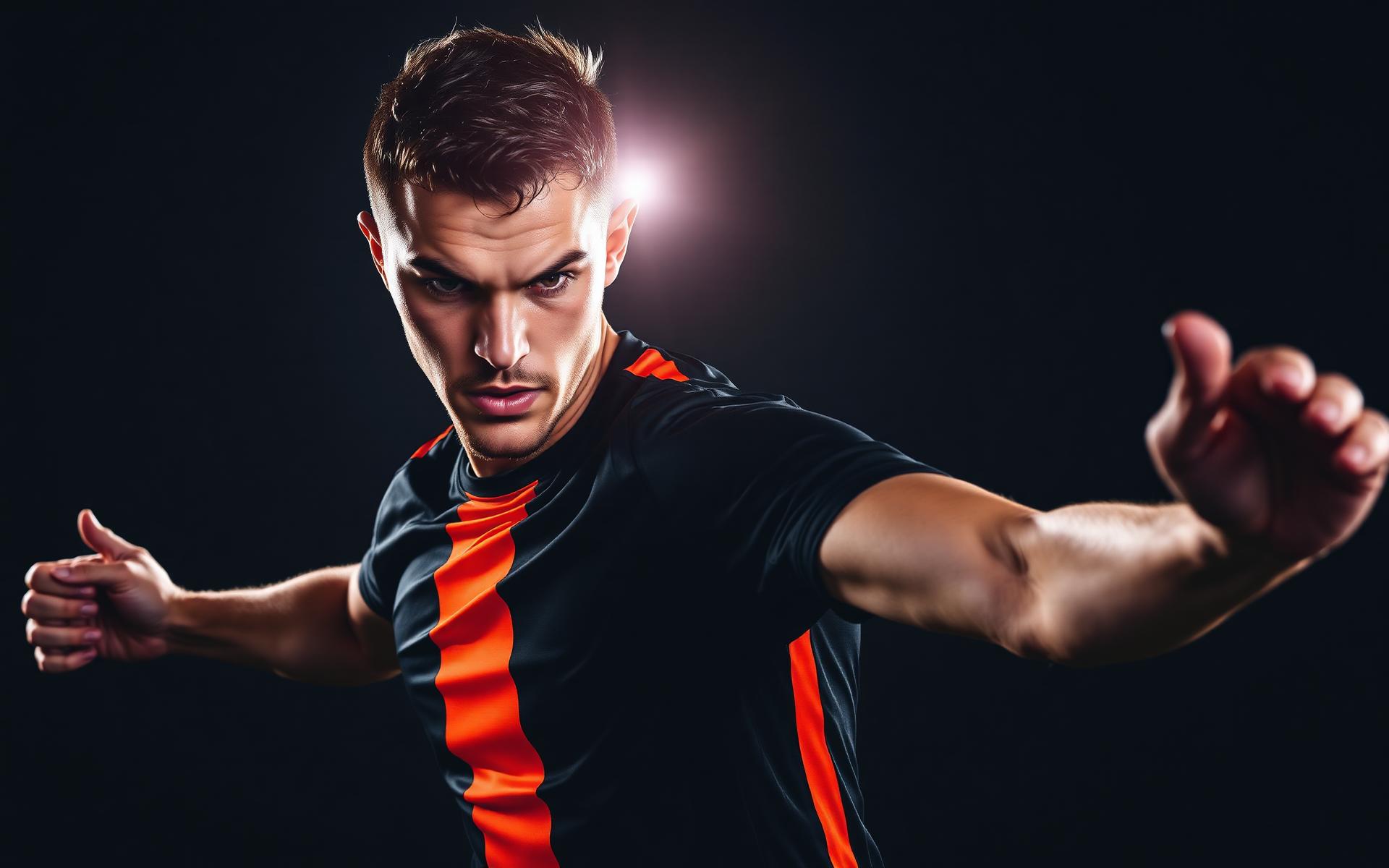 Professional athlete in premium Nawab Industry sublimated sportswear